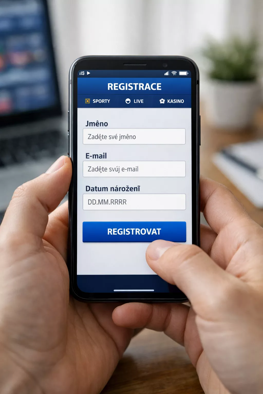 Proces registrace u české sázkové kanceláře krok za krokem